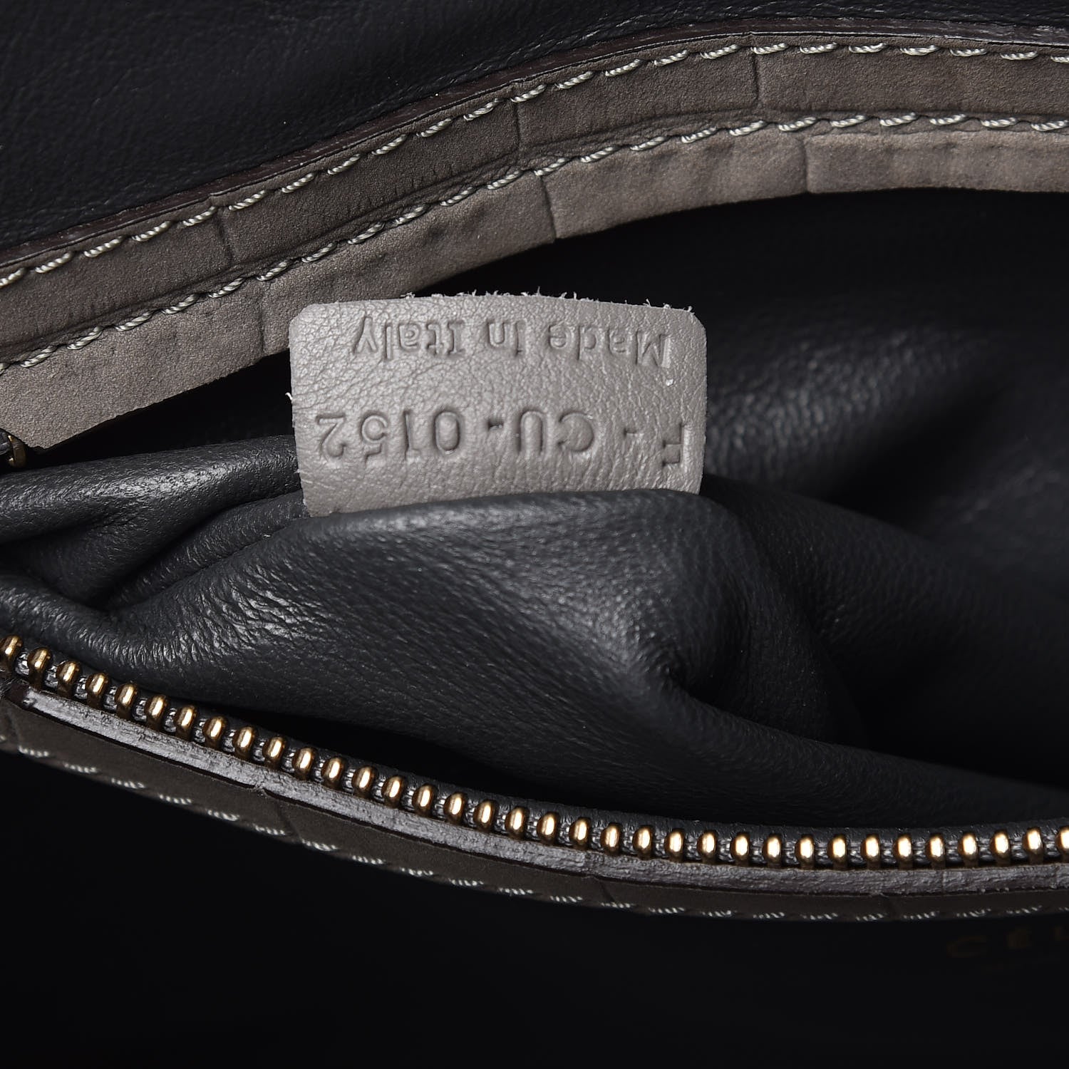 Celine Crocodile Embossed Nubuck Medium Phantom Luggage Grey 7 of 12
