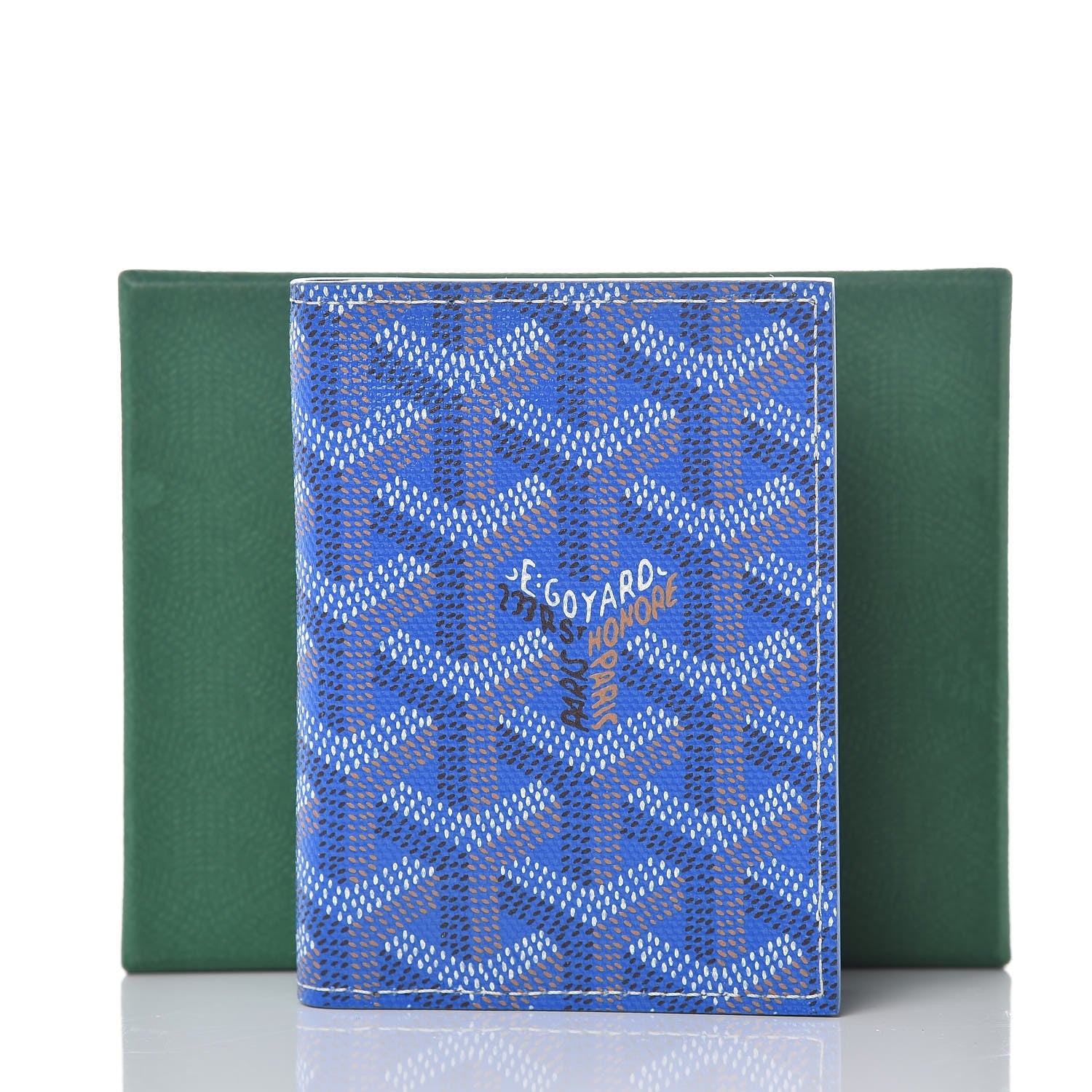 Goyard Goyardine Saint Marc Folding Card Case Sky Blue 8 of 8