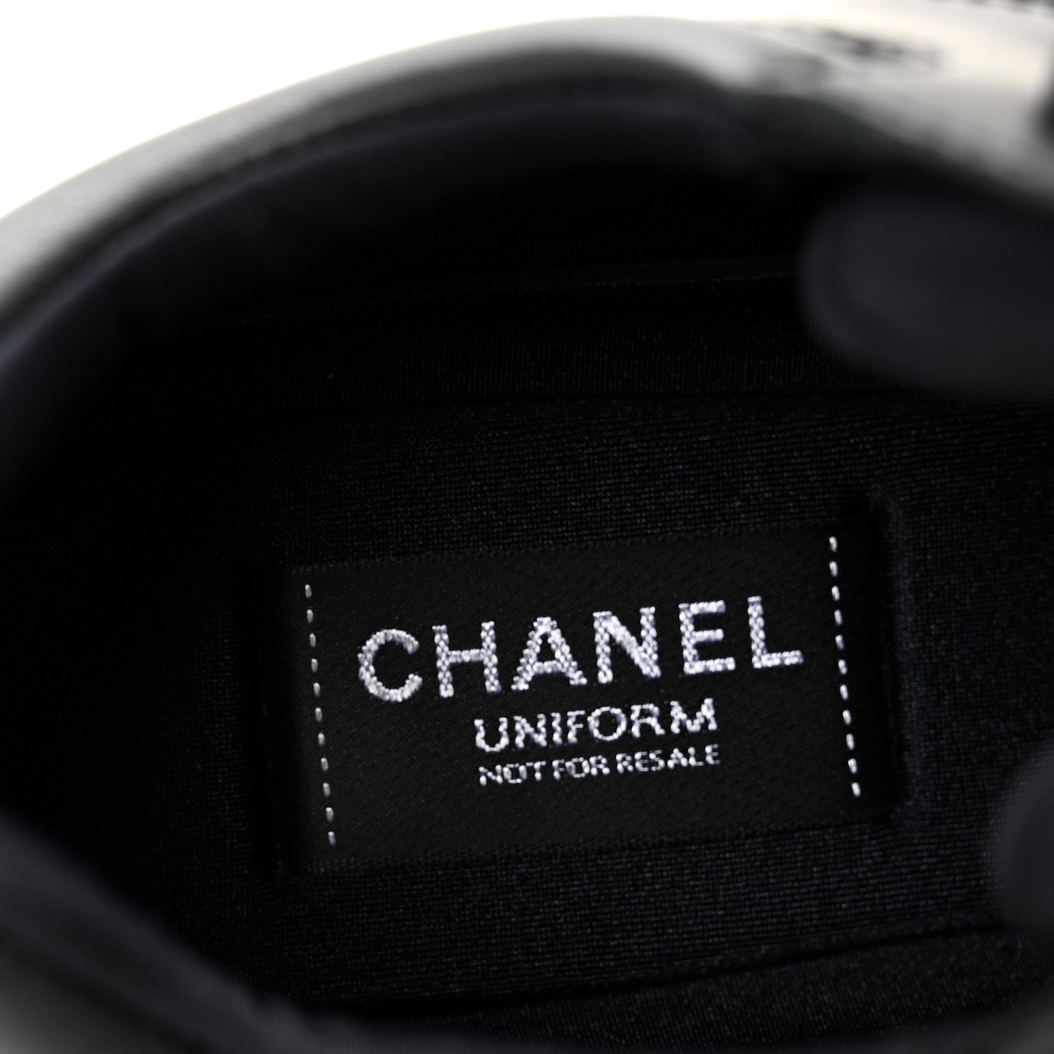 Chanel Lambskin Fabric CC Sneakers 39 Black 7 of 9