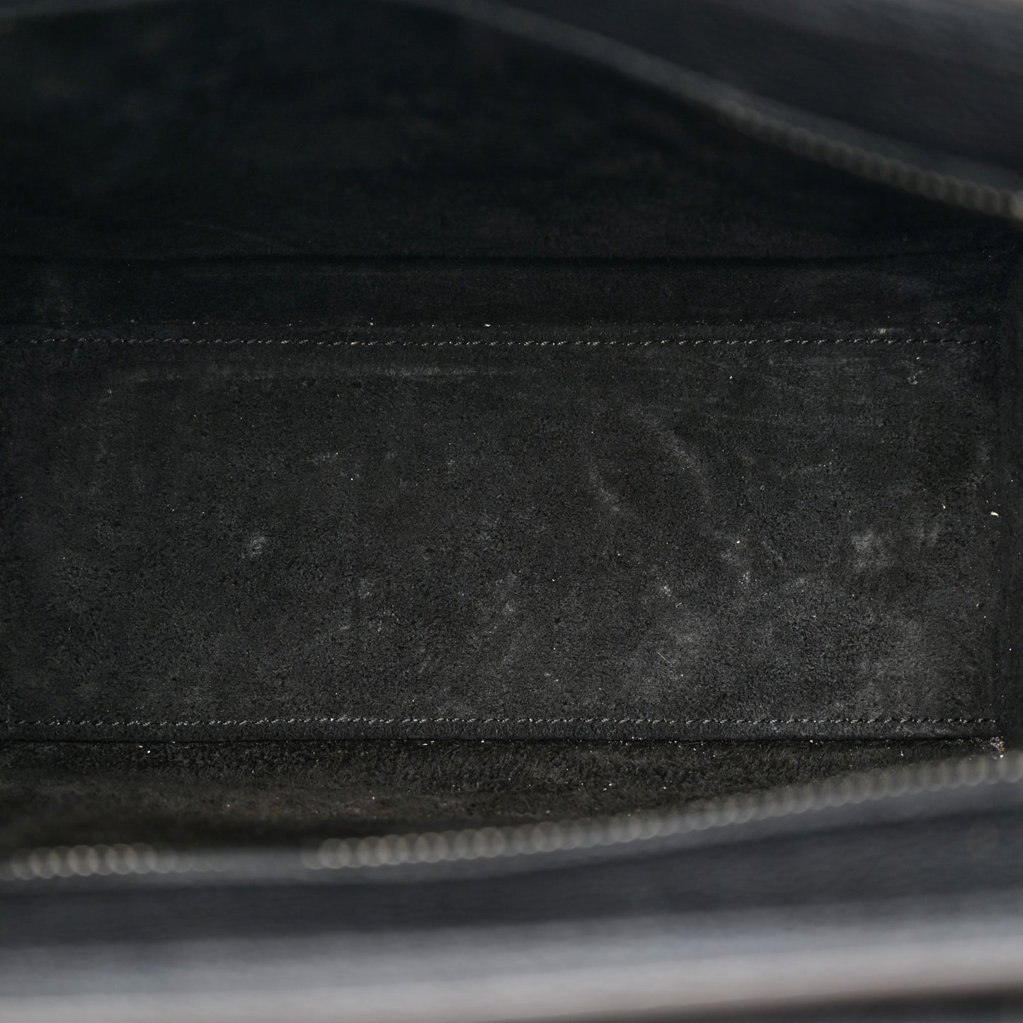 Drummed Calfskin Nano Luggage Black