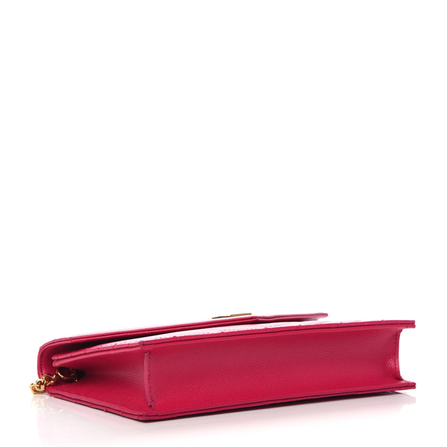 Grain De Poudre Matelasse Chevron Monogram Envelope Chain Wallet Bubblegum