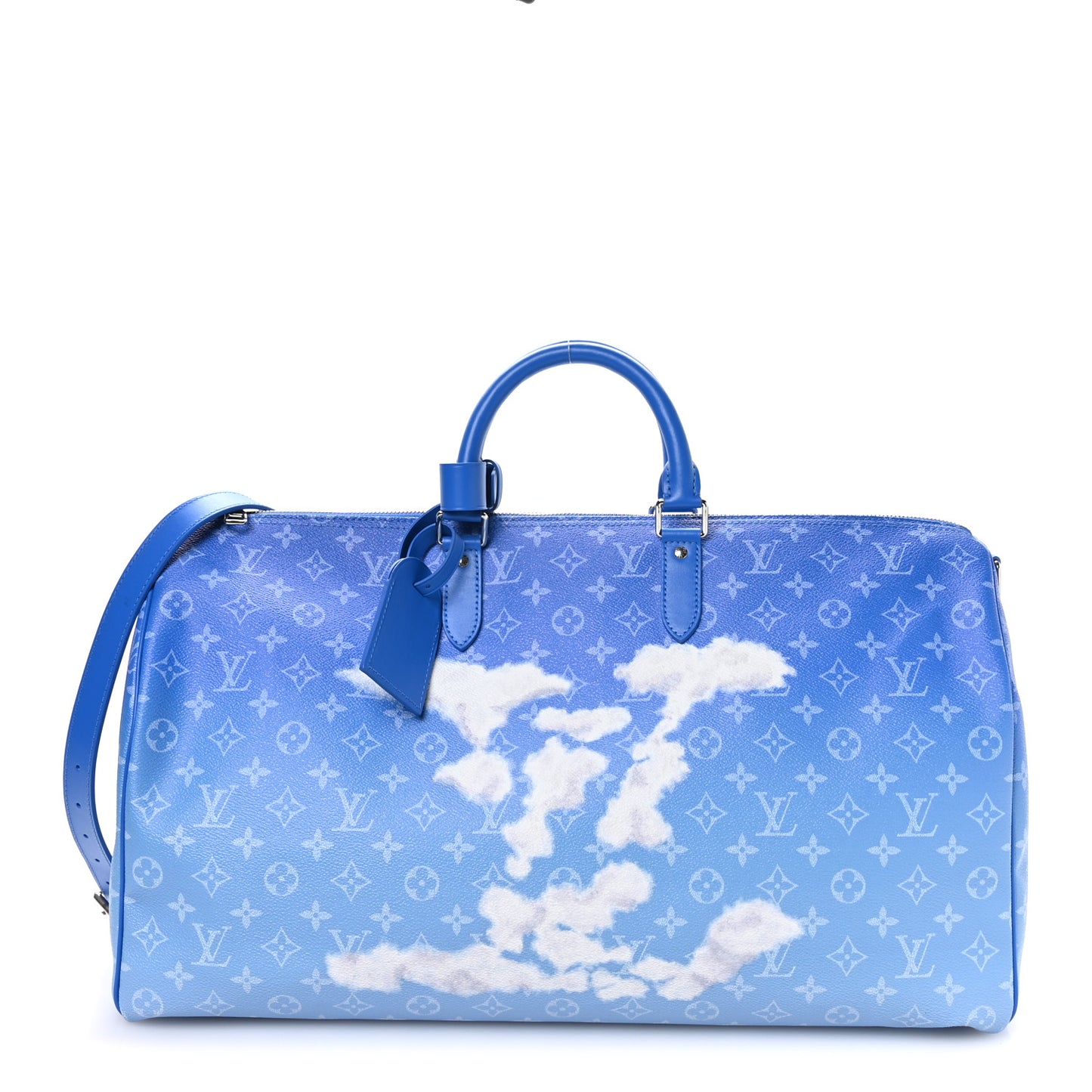 Monogram Clouds Keepall Bandouliere 50 Blue