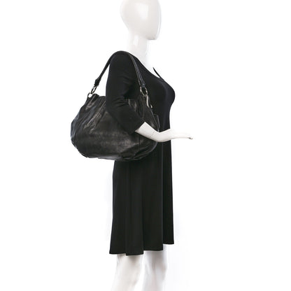 Prada Soft Calf Hobo Black 2 of 8
