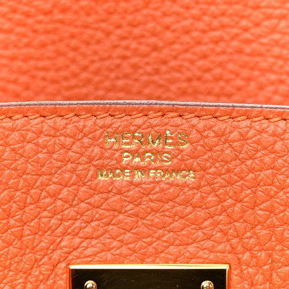 Hermes Togo Birkin 30 Orange 6 of 16