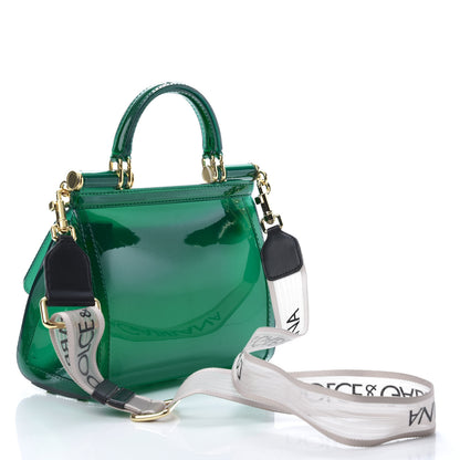 Dolce & Gabbana Rubber Semi Transparent Small Miss Sicily Satchel Verde 3 of 10