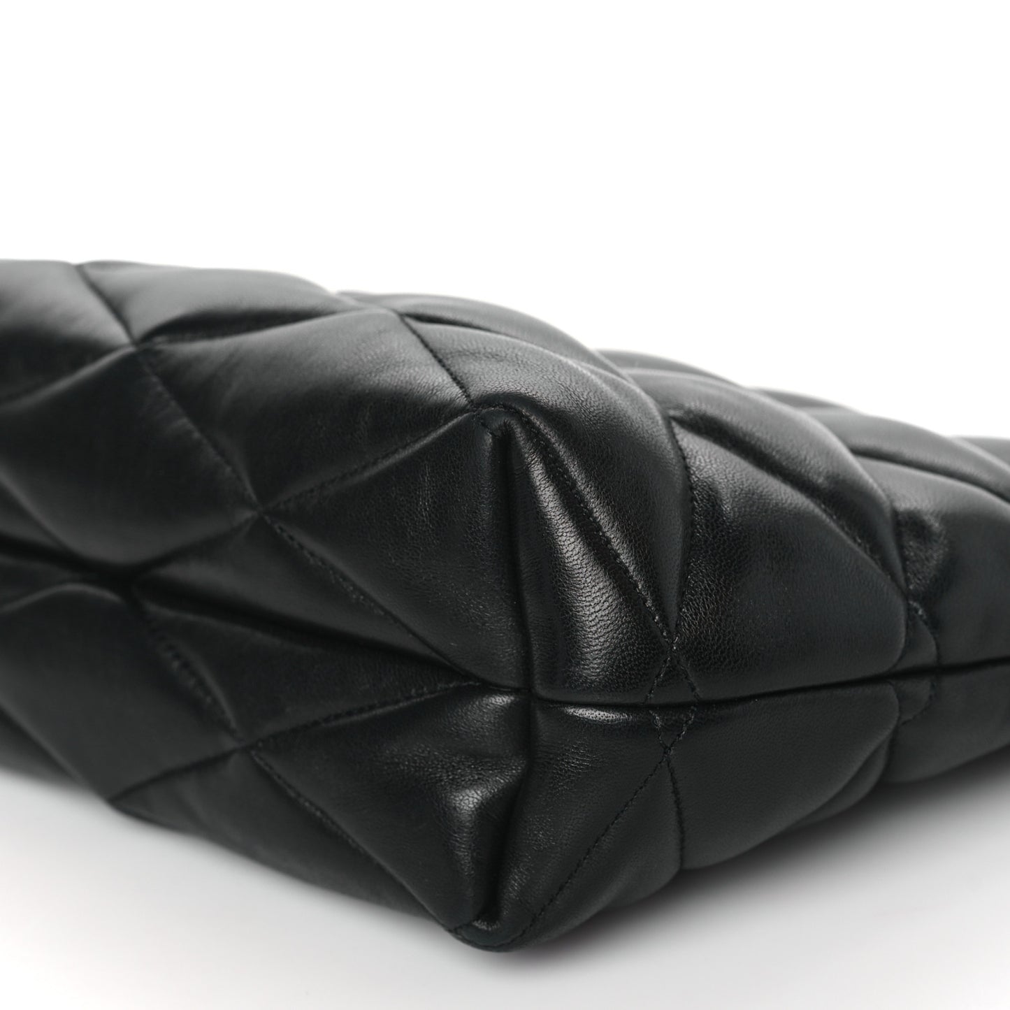 Lambskin Monogram Medium Sade Puffer Pouch Black