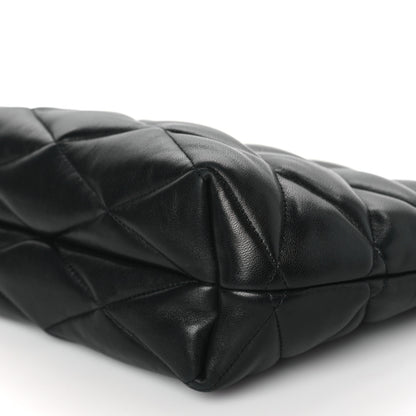 Saint Laurent Lambskin Monogram Medium Sade Puffer Pouch Black 10 of 10