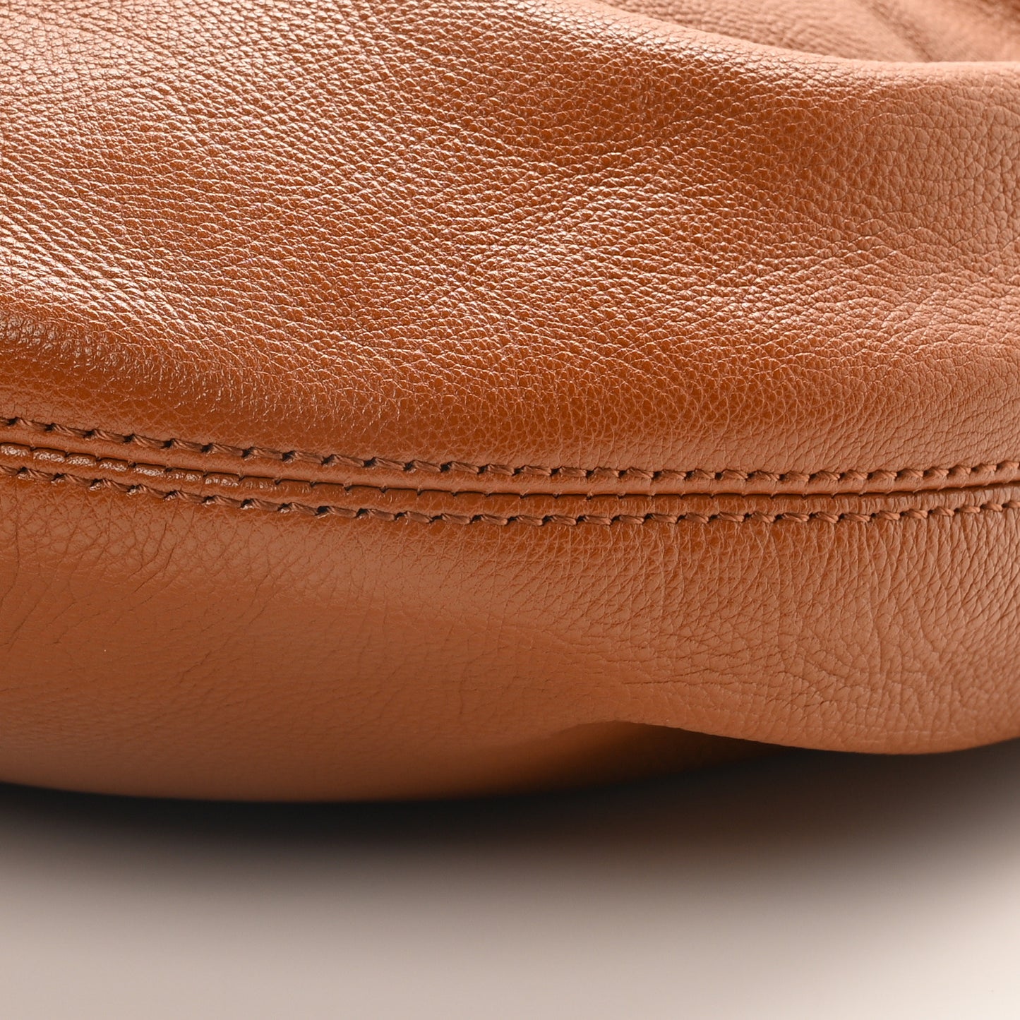 Grained Calfskin Small Bracelet Hobo Bag Clay Brown Clay Brown