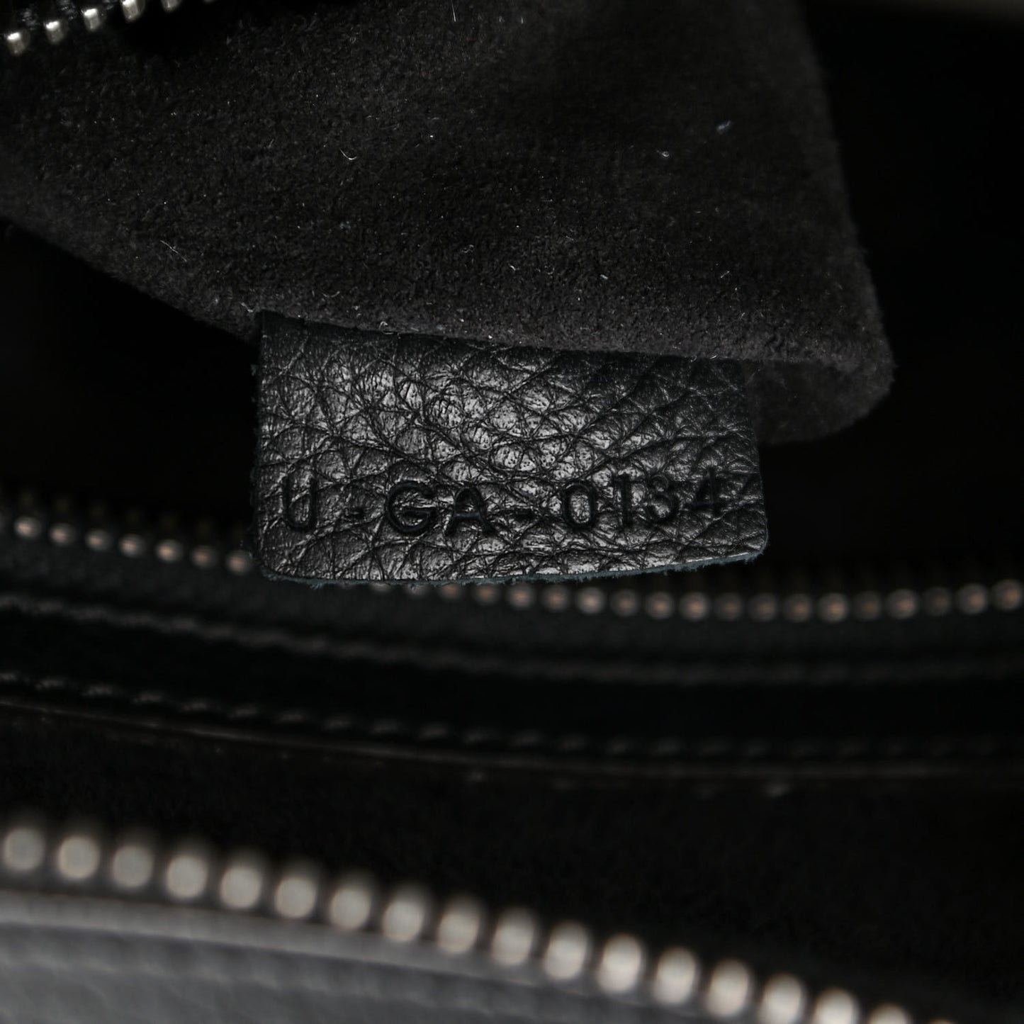 Drummed Calfskin Mini Luggage Black