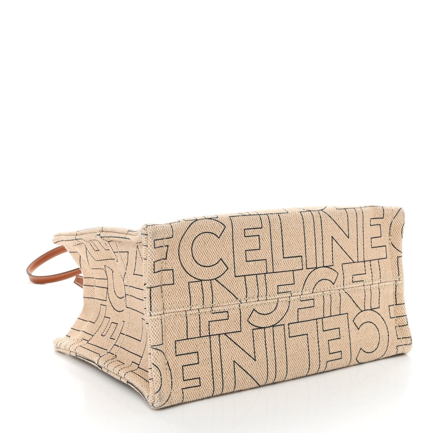 Canvas Calfskin All Over Print Small Cabas Thais Natural Tan