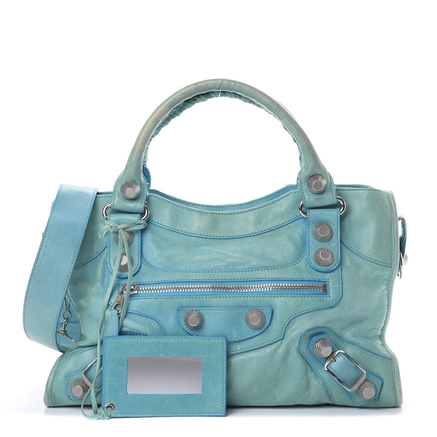 Agneau Giant 21 Silver Hardware City Turquoise