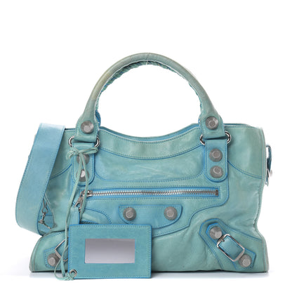 Balenciaga Agneau Giant 21 Silver Hardware City Turquoise 1 of 23