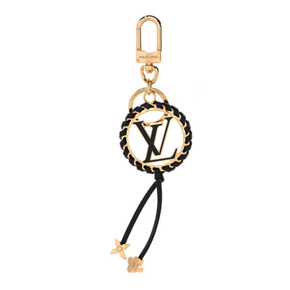 Louis Vuitton Metal Lambskin Enamel Very Bag Charm Key Holder Black 1 of 4