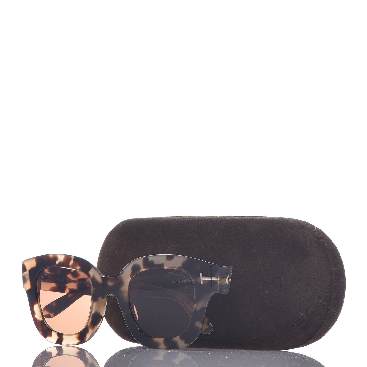 Square Acetate Pia Sunglasses TF659 Tortoise