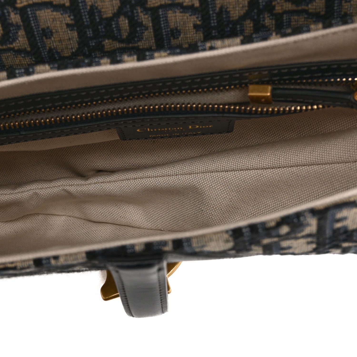 Christian Dior Oblique Saddle Bag Blue 5 of 10
