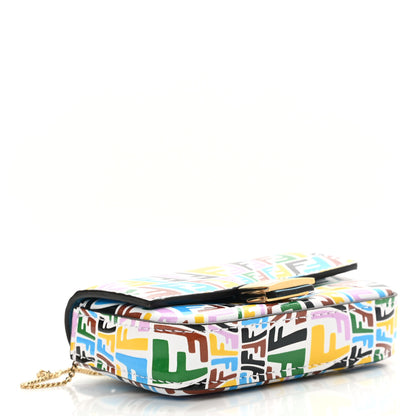 Fendi X SARAH COLEMAN Vitello Liberty Ceylon Micro FF Fish Eye Embossed Nano Baguette Charm Multicolor Cyber Blue 4 of 8