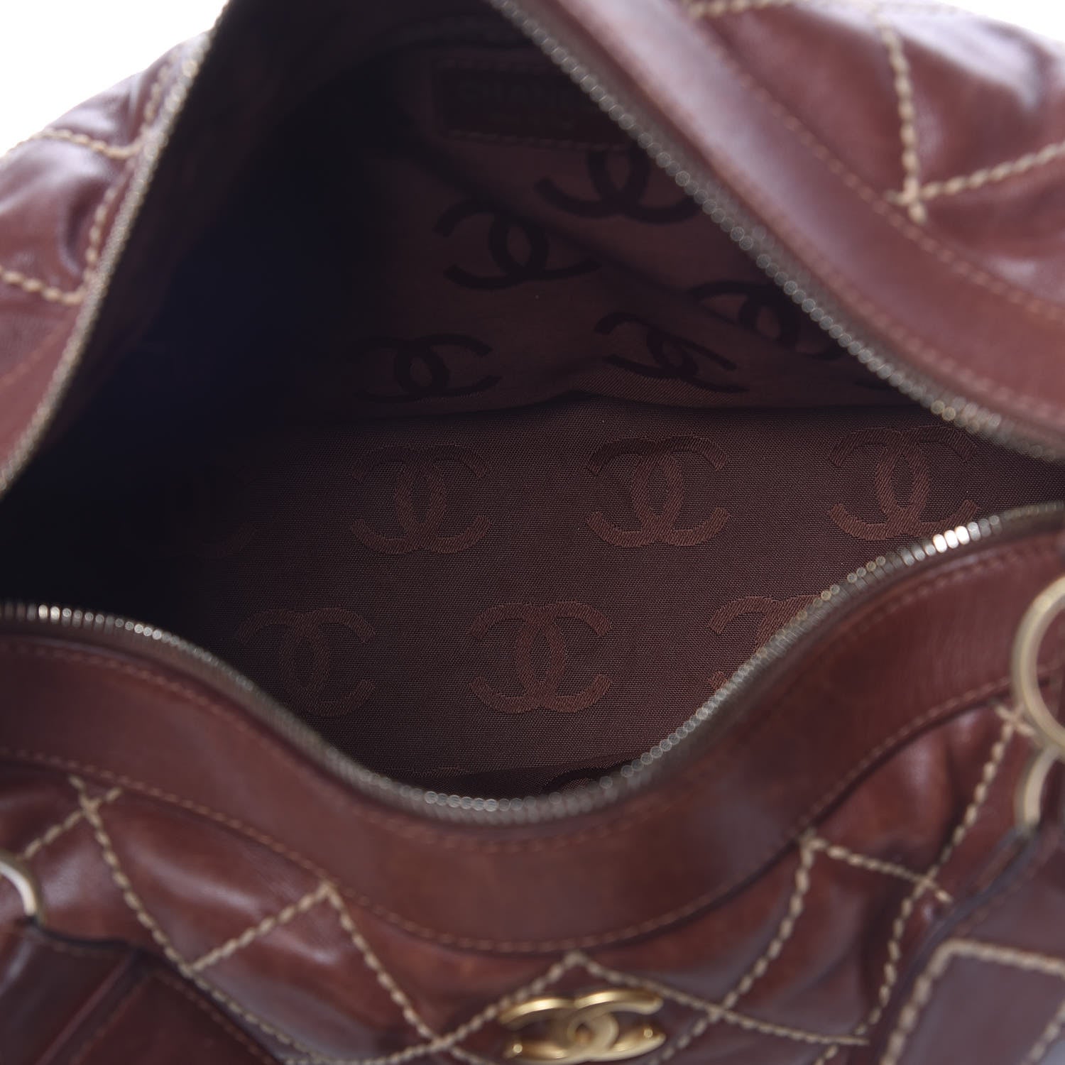 Chanel Calfskin Quilted Surpique Hobo Brown 5 of 21