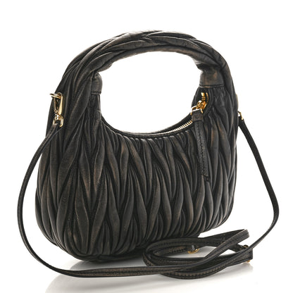 Miu Miu Nappa Matelasse Small Wander Hobo Sabbia Caffe 3 of 8