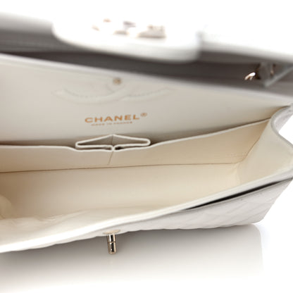 Chanel Caviar Quilted Medium Double Flap White 8 of 11