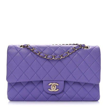 Chanel Caviar Quilted Medium Double Flap Purple 1 of 10