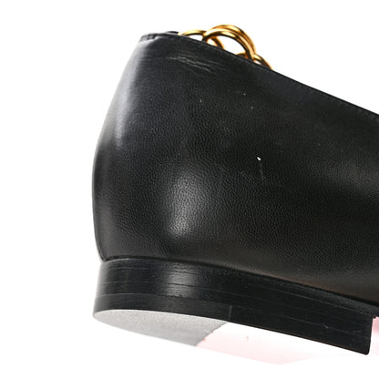 Christian Louboutin Kid Gourmi Ballerina Flats 40 Black Gold 8 of 10
