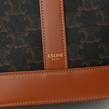Celine Triomphe Canvas Calfskin Small Bucket Bag Tan 6 of 9