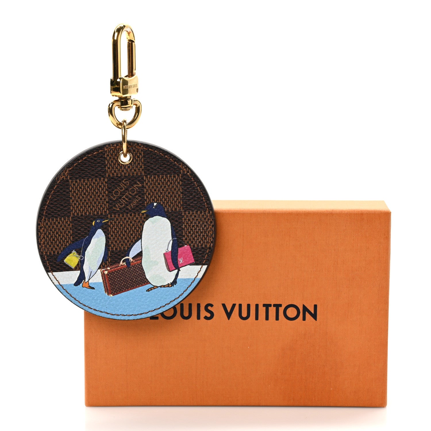 Louis Vuitton Damier Ebene 2017 Christmas Animation Bag Charm Key Ring 5 of 5