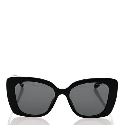 Chanel Acetate Strass Square Sunglasses 5422-B-A Black White 2 of 8