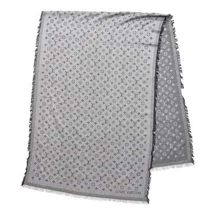 Louis Vuitton Cotton Monogram Essential Stole Gris 3 of 5
