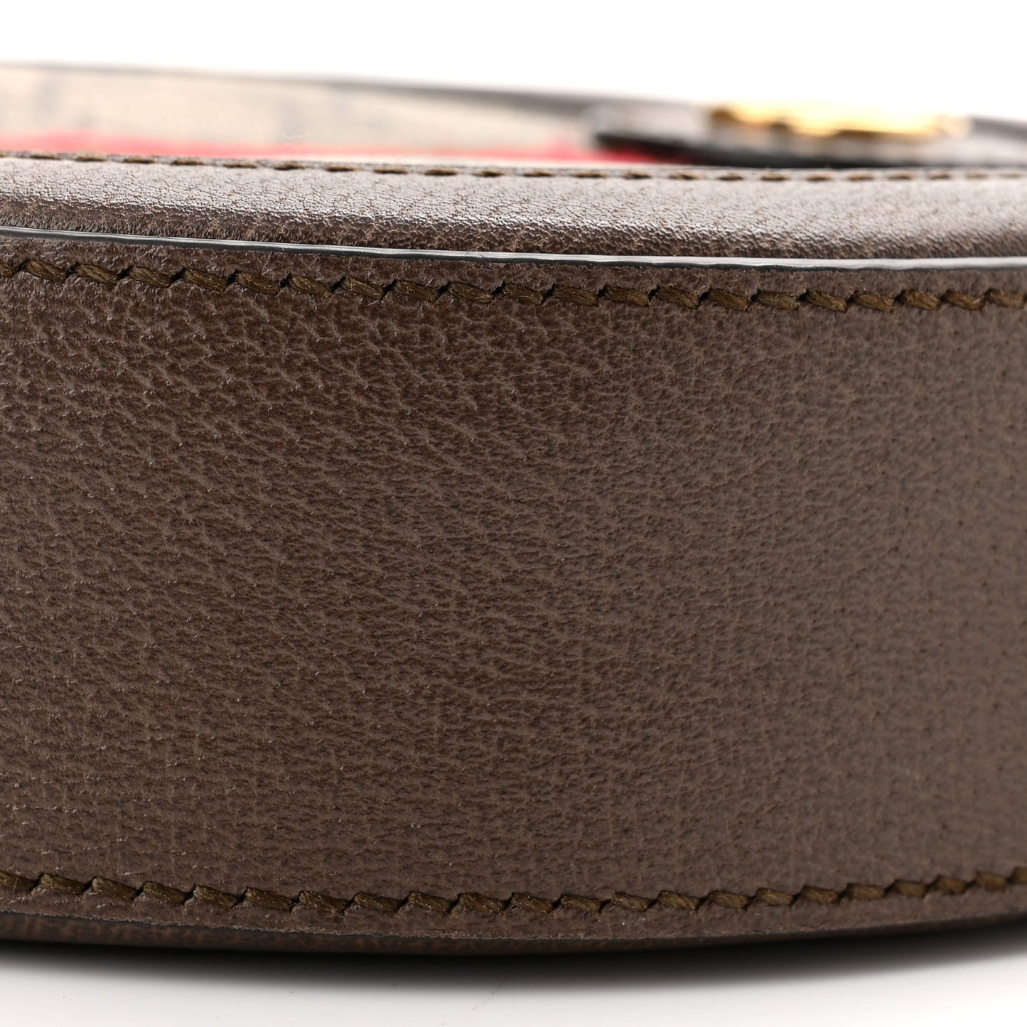 GG Supreme Monogram Web Mini Ophidia Round Shoulder Bag Brown