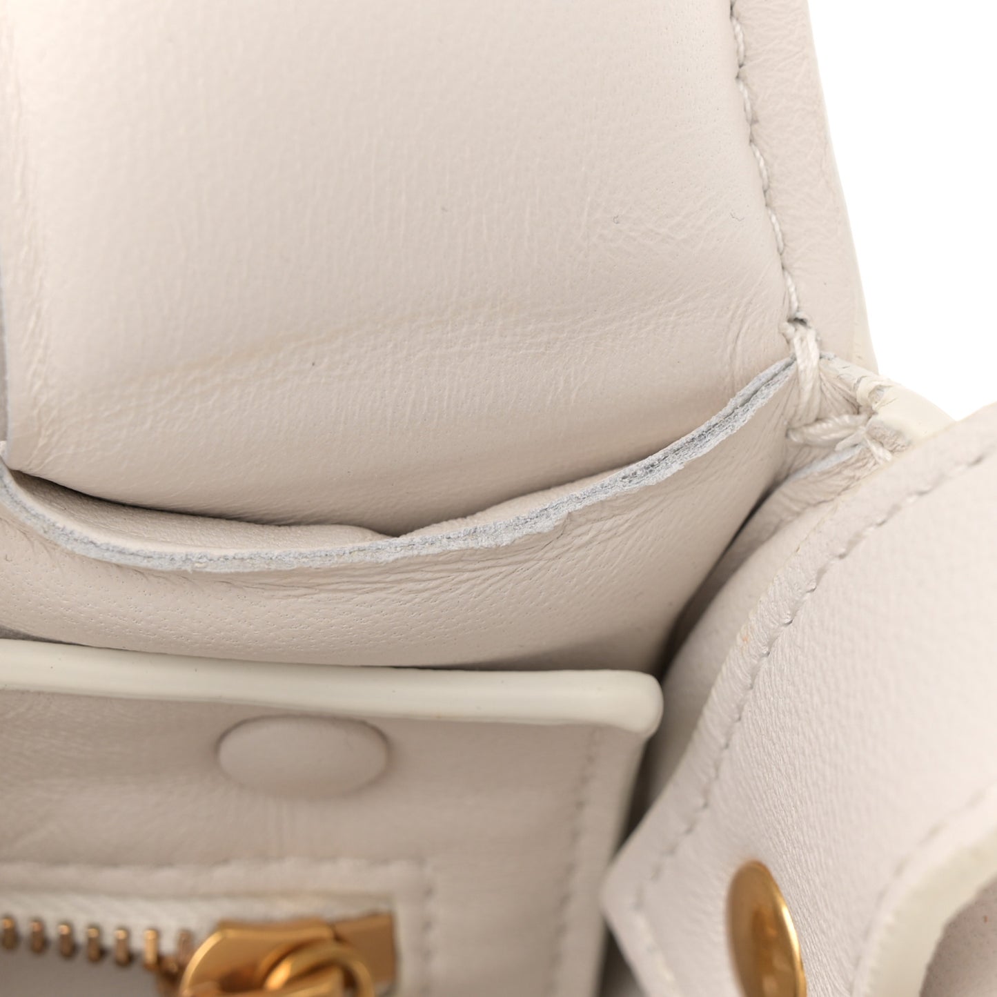 Nappa Maxi Intreccio Padded Cassette Crossbody Bag Chalk
