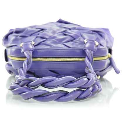 Valentino Garavani Lambskin Woven Couture Bag Purple 5 of 9