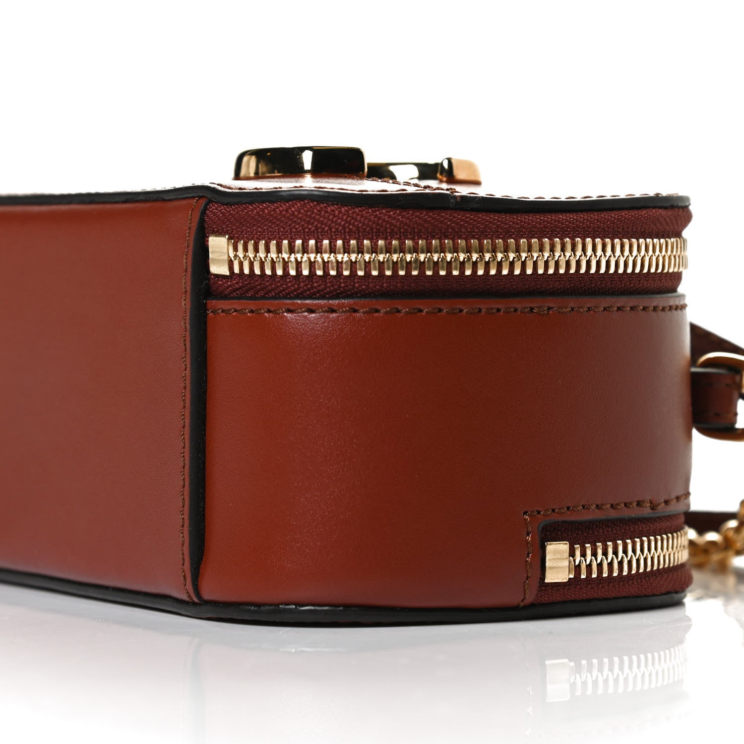 Chloe Shiny Calfskin Mini Vanity C Bag Sepia Brown 10 of 14