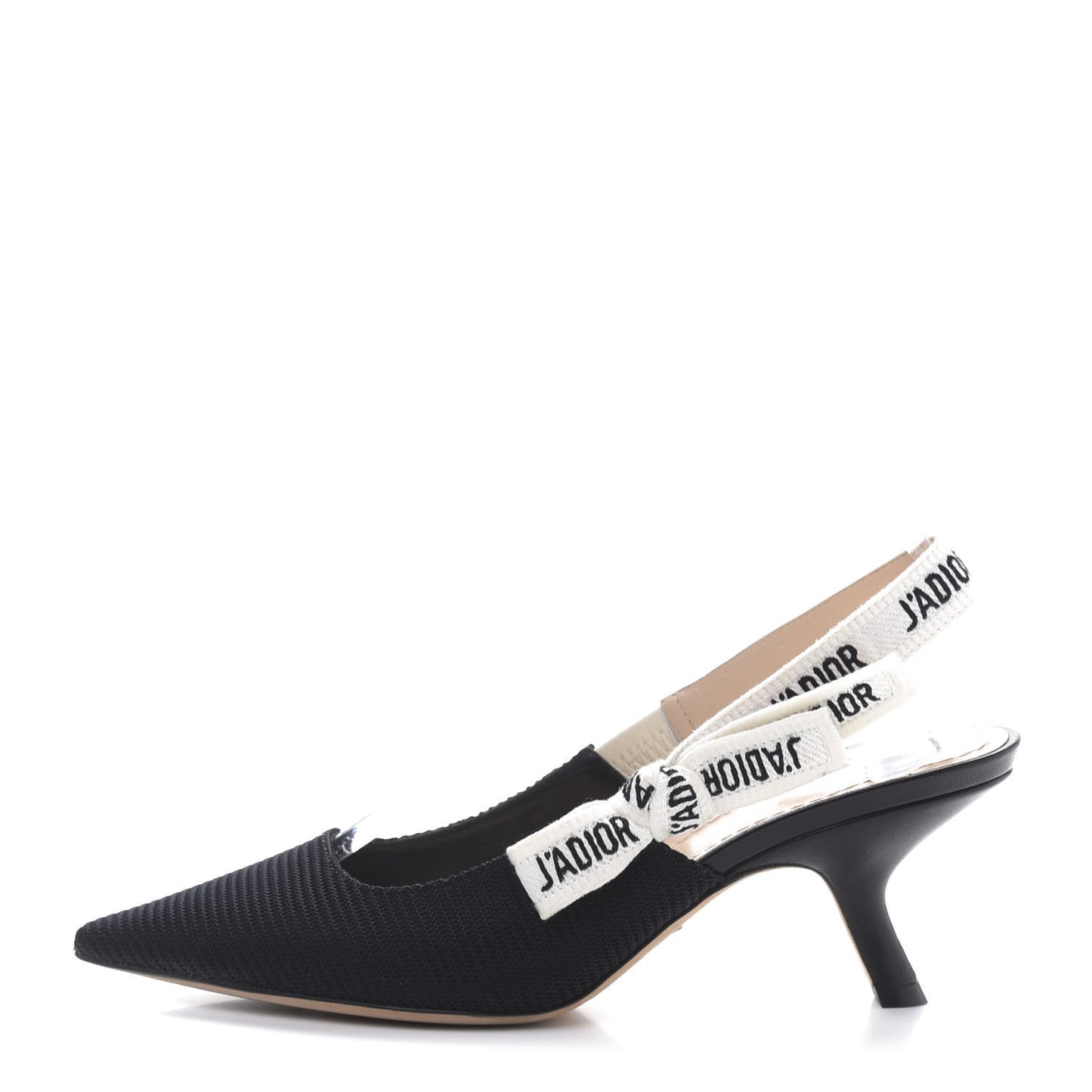 Technical Canvas Ribbon J Adior Slingback 65mm Pumps 35.5 Black