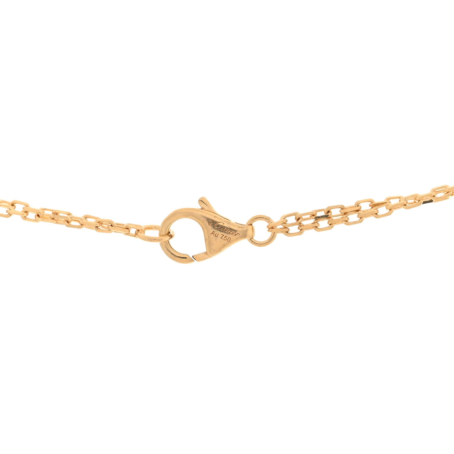 18K Yellow Gold 2 Diamond LOVE Necklace