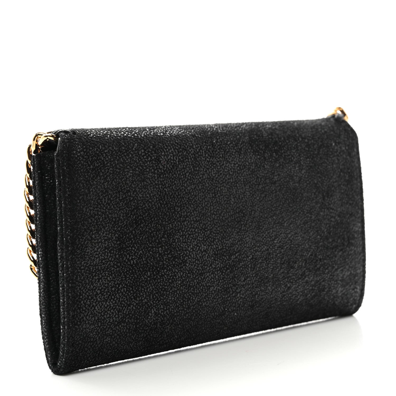 Stella McCartney Shaggy Deer Falabella Flap Wallet Black 3 of 6