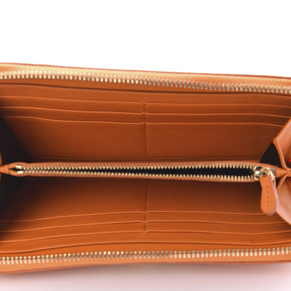 Versace Calfskin Tribute Zip Around Wallet Orange 5 of 9