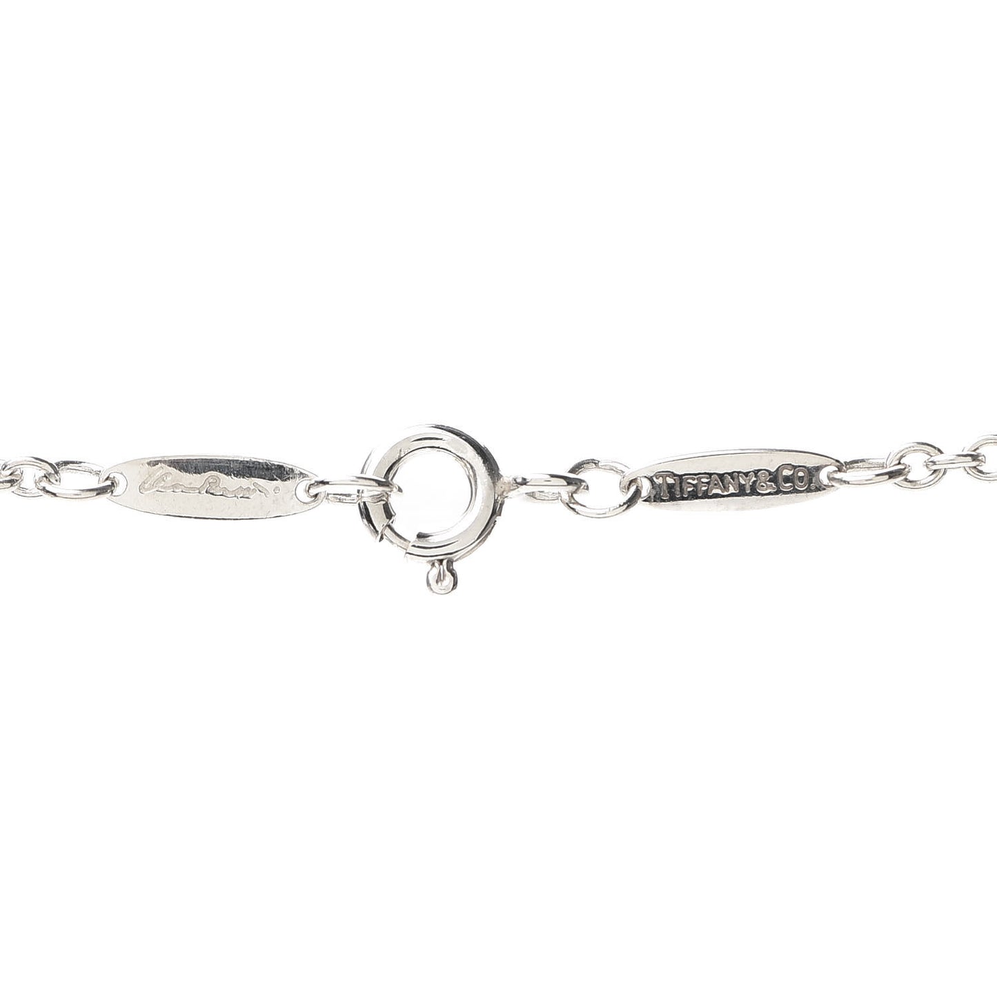 Sterling Silver Pearl 9-9.5mm Elsa Peretti Open Heart Lariat Necklace