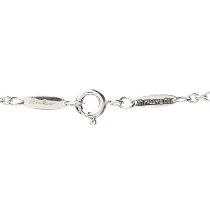 Tiffany Sterling Silver Pearl 9-9.5mm Elsa Peretti Open Heart Lariat Necklace 5 of 6