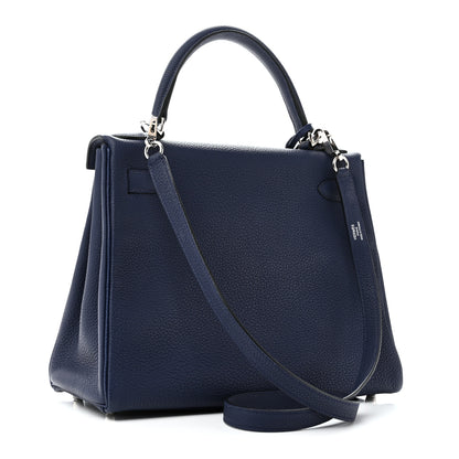 Hermes Togo Kelly Retourne 28 Bleu Saphir 3 of 11