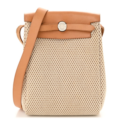 Hermes Toile Vache Calfskin Herbag TPM Natural 1 of 13