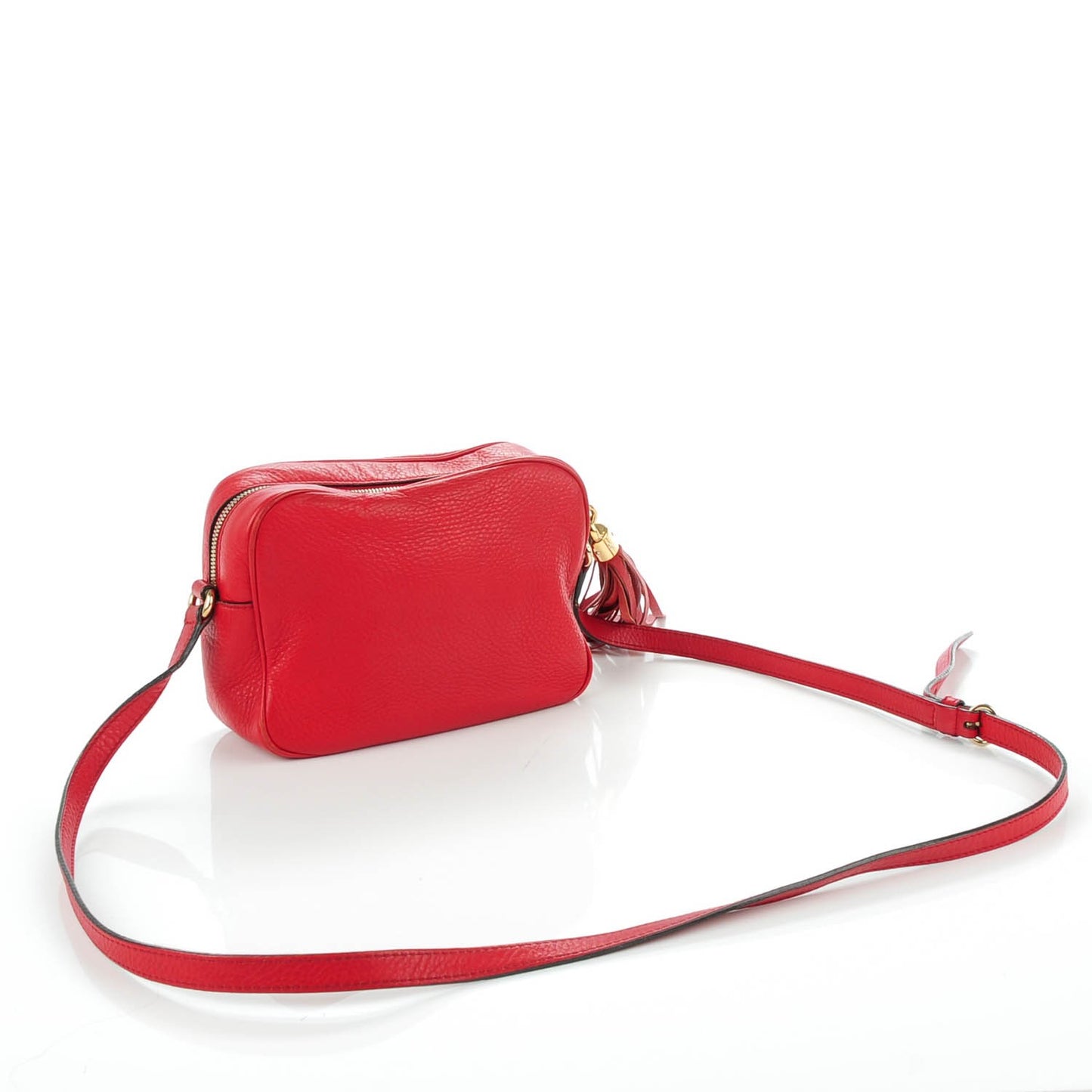 Pebbled Calfskin Small Soho Disco Bag Tabasco Red