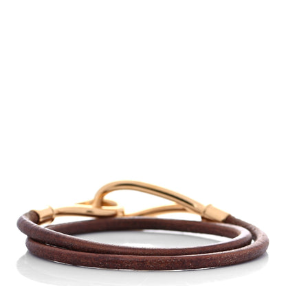 Hermes Natural Bridle Jumbo Hook Double Tour Bracelet Bouton 3 of 4