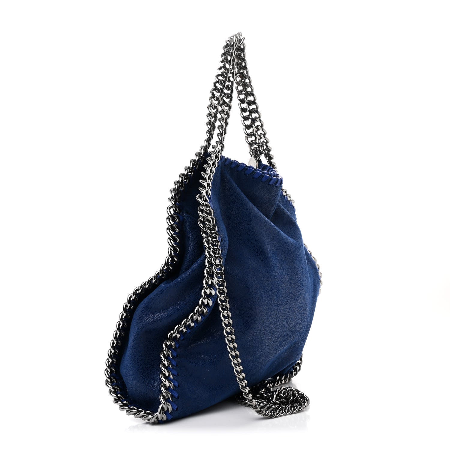 Stella McCartney Shaggy Deer Mini Falabella Fold Over Tote Blue 3 of 9