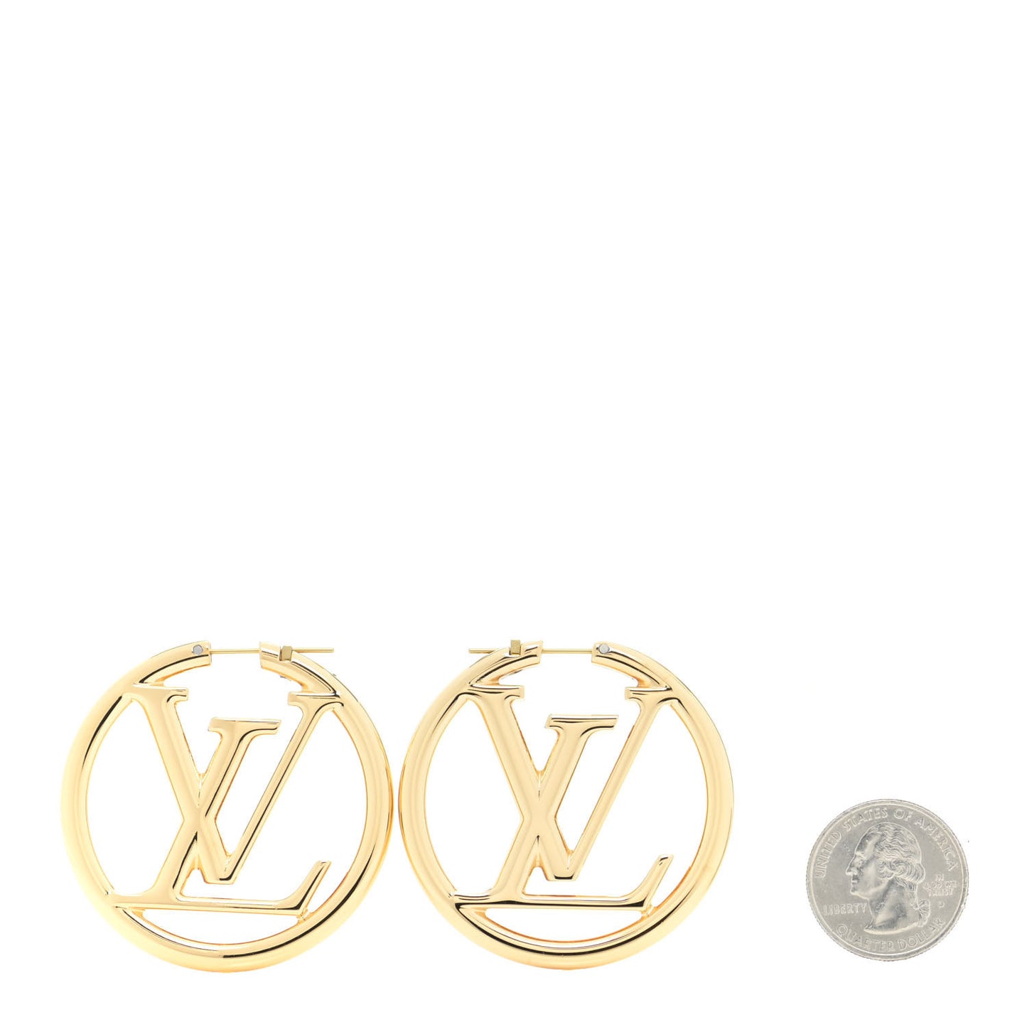 Metal Louise Hoop Earrings Gold