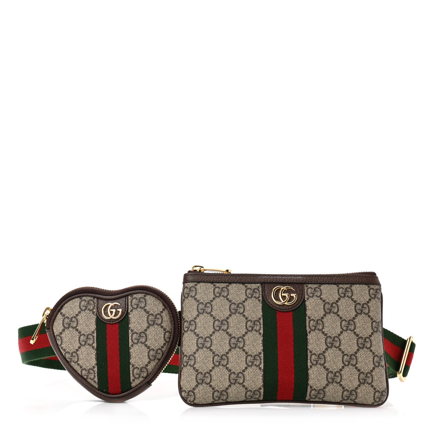Gucci GG Supreme Monogram Web Ophidia Utility Belt Bag 95 38 Beige