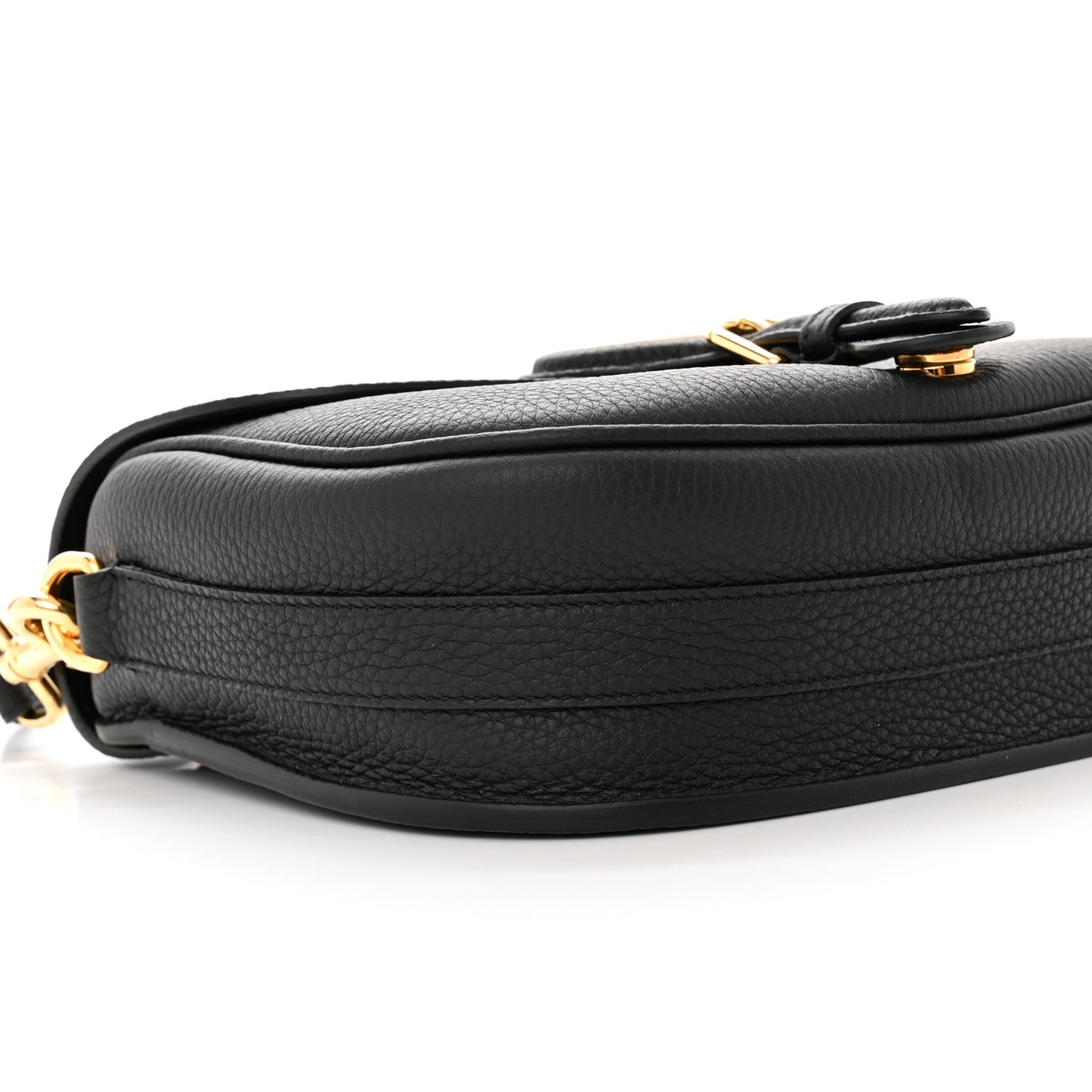 Grained Calfskin Medium Bobby Flap Black