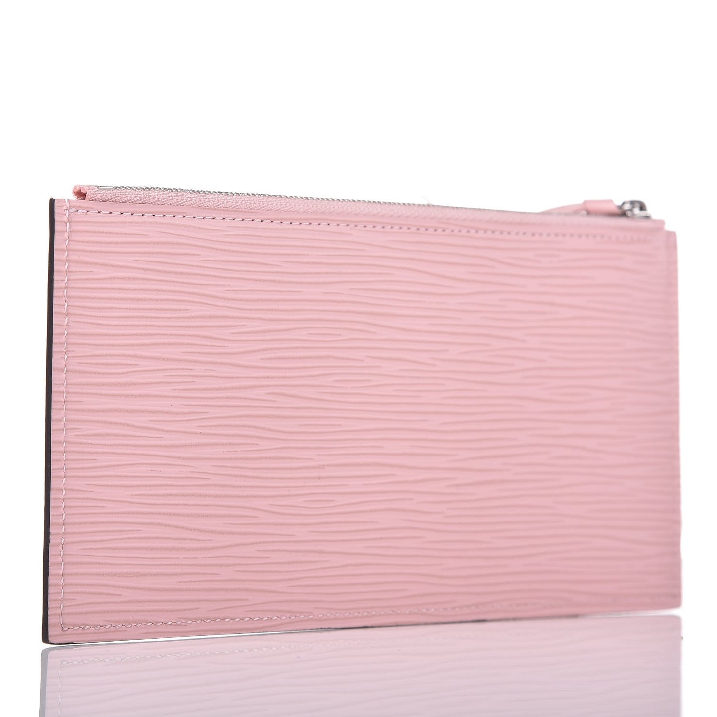Epi Felicie Chain Wallet Zippered Insert Rose Ballerine
