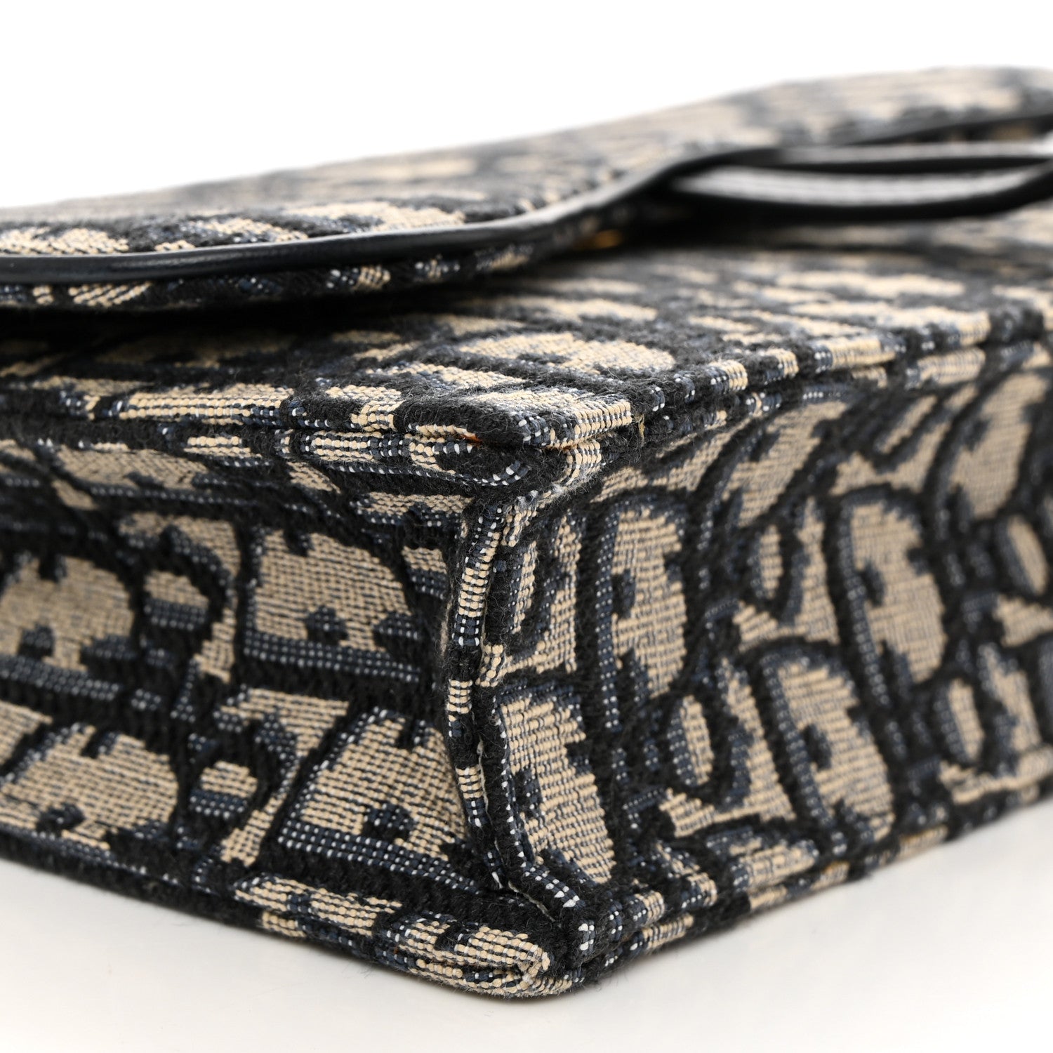 Christian Dior Oblique Saddle Chain Pouch Blue 9 of 10