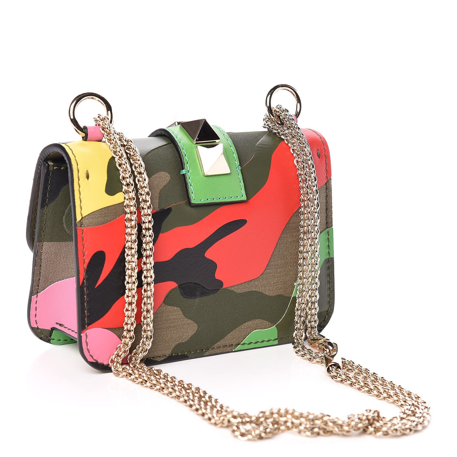 Valentino Garavani Nappa Canvas Camouflage Mini Glam Lock Rockstud Flap Multicolor 3 of 11